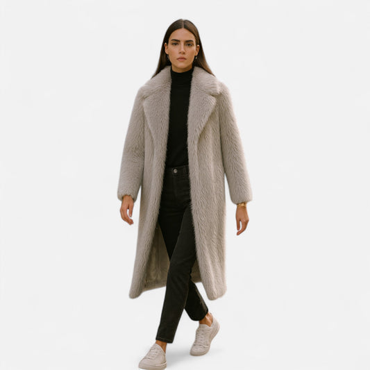 Women’s Long Faux Fur Overcoat