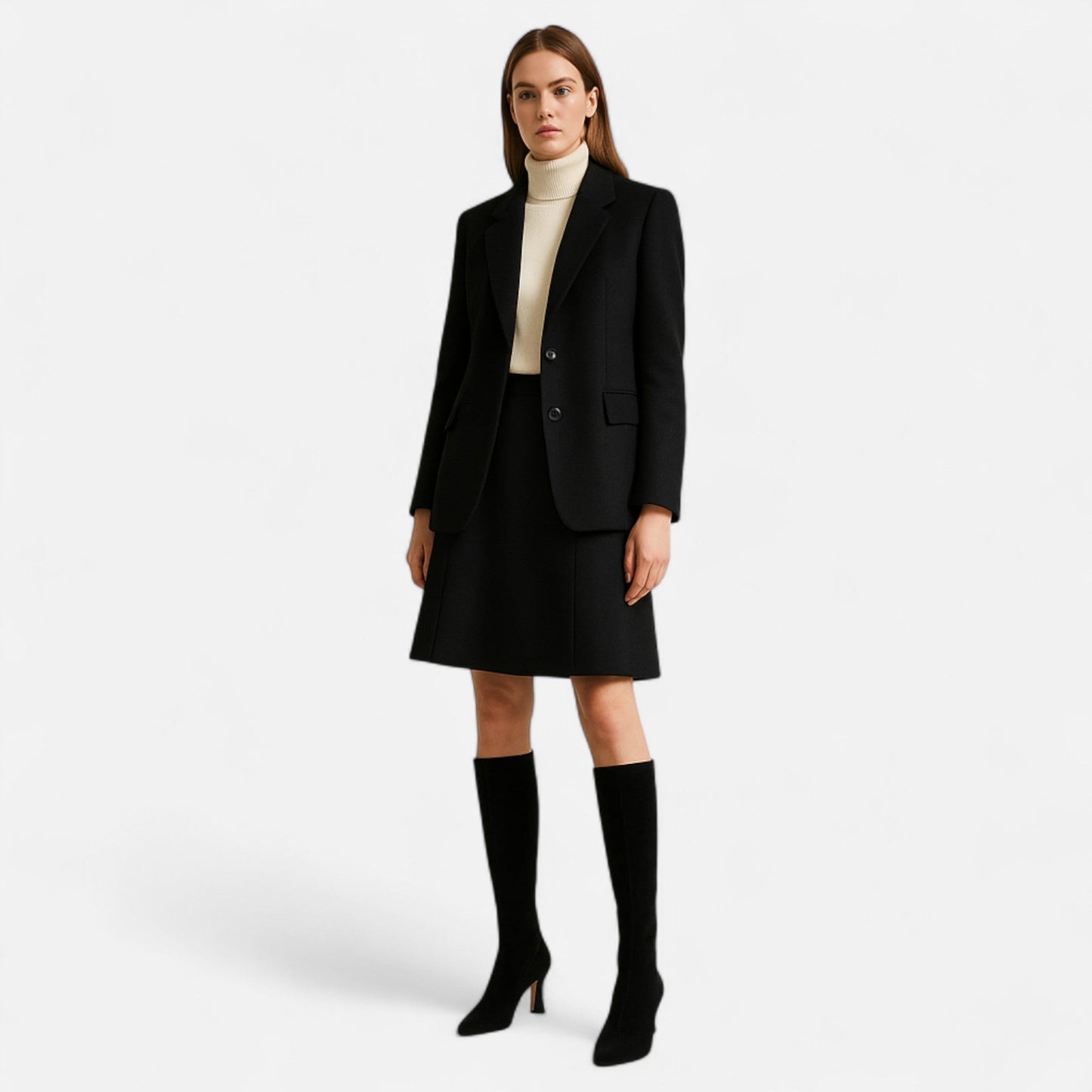 Plain Dept | Women’s Suede Thigh-High Heeled Boots