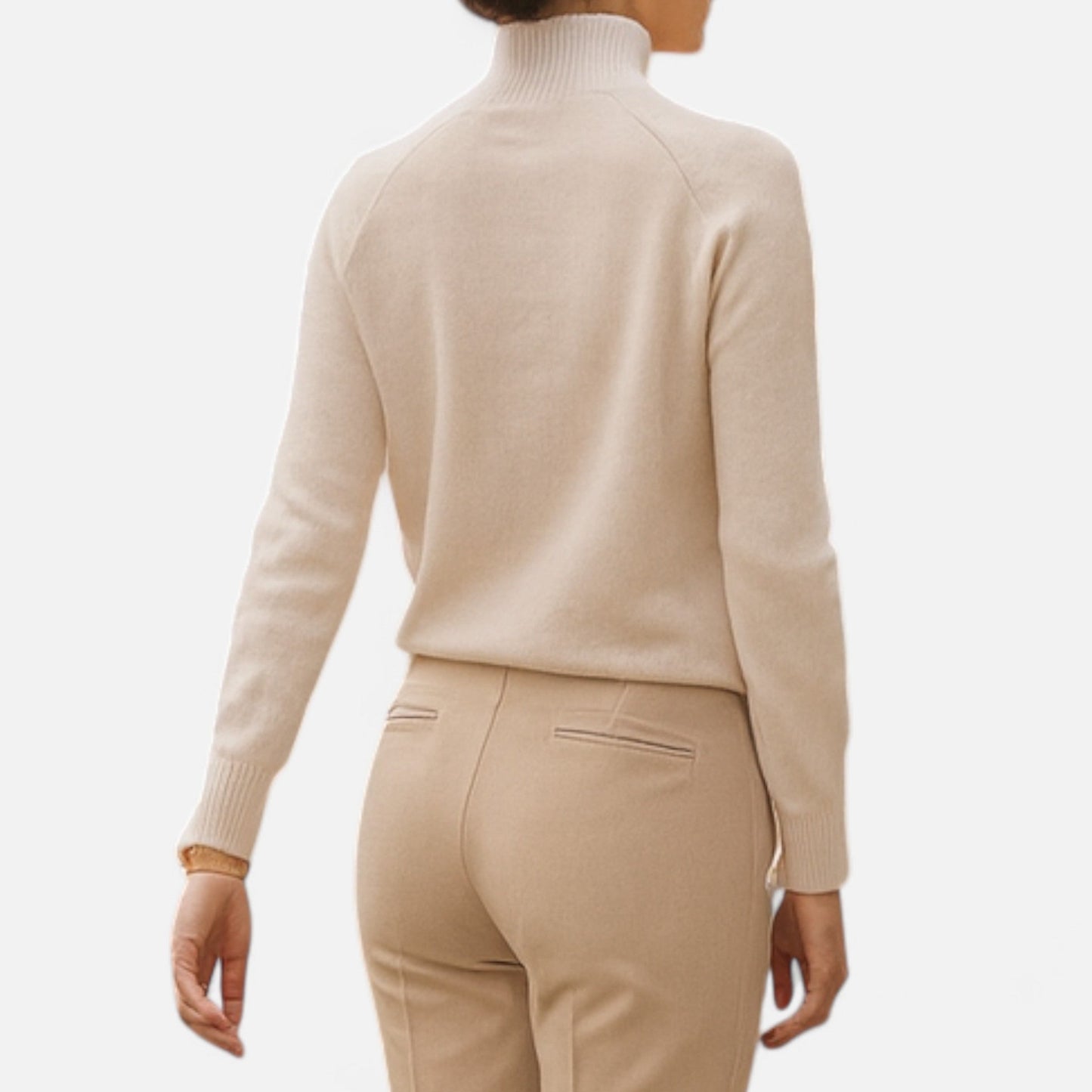 Plain Dept | Women's Merino Wool & Cashmere Mock-Neck Sweater