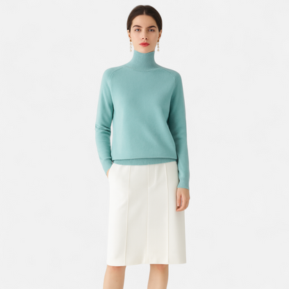 Plain Dept | Women's Merino Wool & Cashmere Mock-Neck Sweater