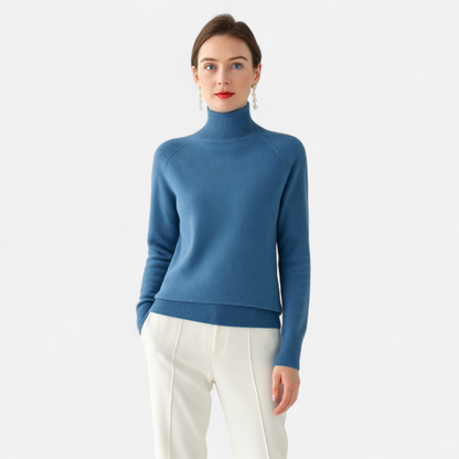 Plain Dept | Women's Merino Wool & Cashmere Mock-Neck Sweater