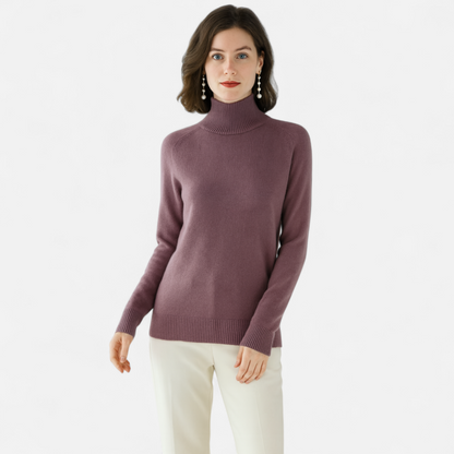 Plain Dept | Women's Merino Wool & Cashmere Mock-Neck Sweater