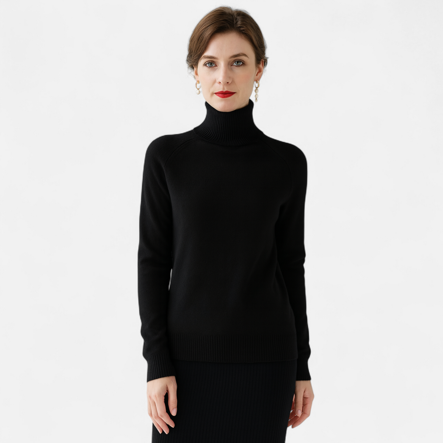 Plain Dept | Women's Merino Wool & Cashmere Mock-Neck Sweater