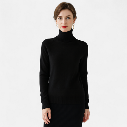 Plain Dept | Women's Merino Wool & Cashmere Mock-Neck Sweater