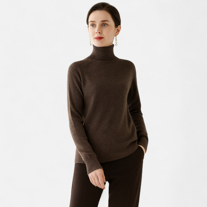 Plain Dept | Women's Merino Wool & Cashmere Mock-Neck Sweater