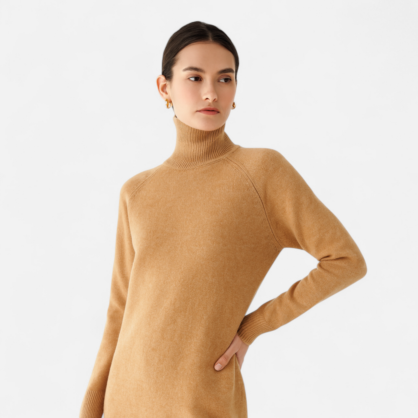 Plain Dept | Women's Merino Wool & Cashmere Mock-Neck Sweater