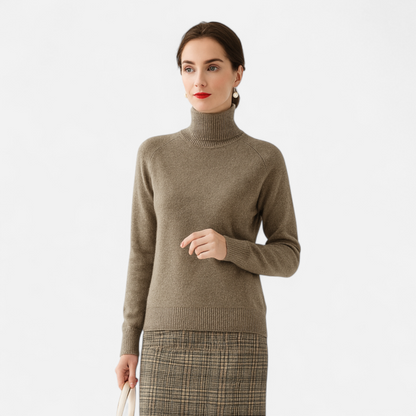 Plain Dept | Women's Merino Wool & Cashmere Mock-Neck Sweater