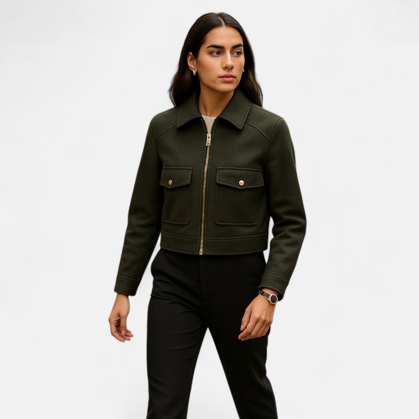 Plain Dept | Women’s Elegant Winter Zip Jacket
