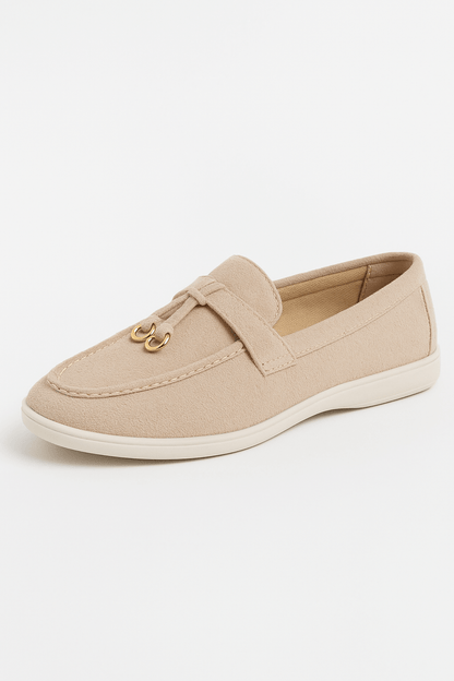 Women's Soft Leather Retro Slip-On Shoes – Chunky Sole Comfort
