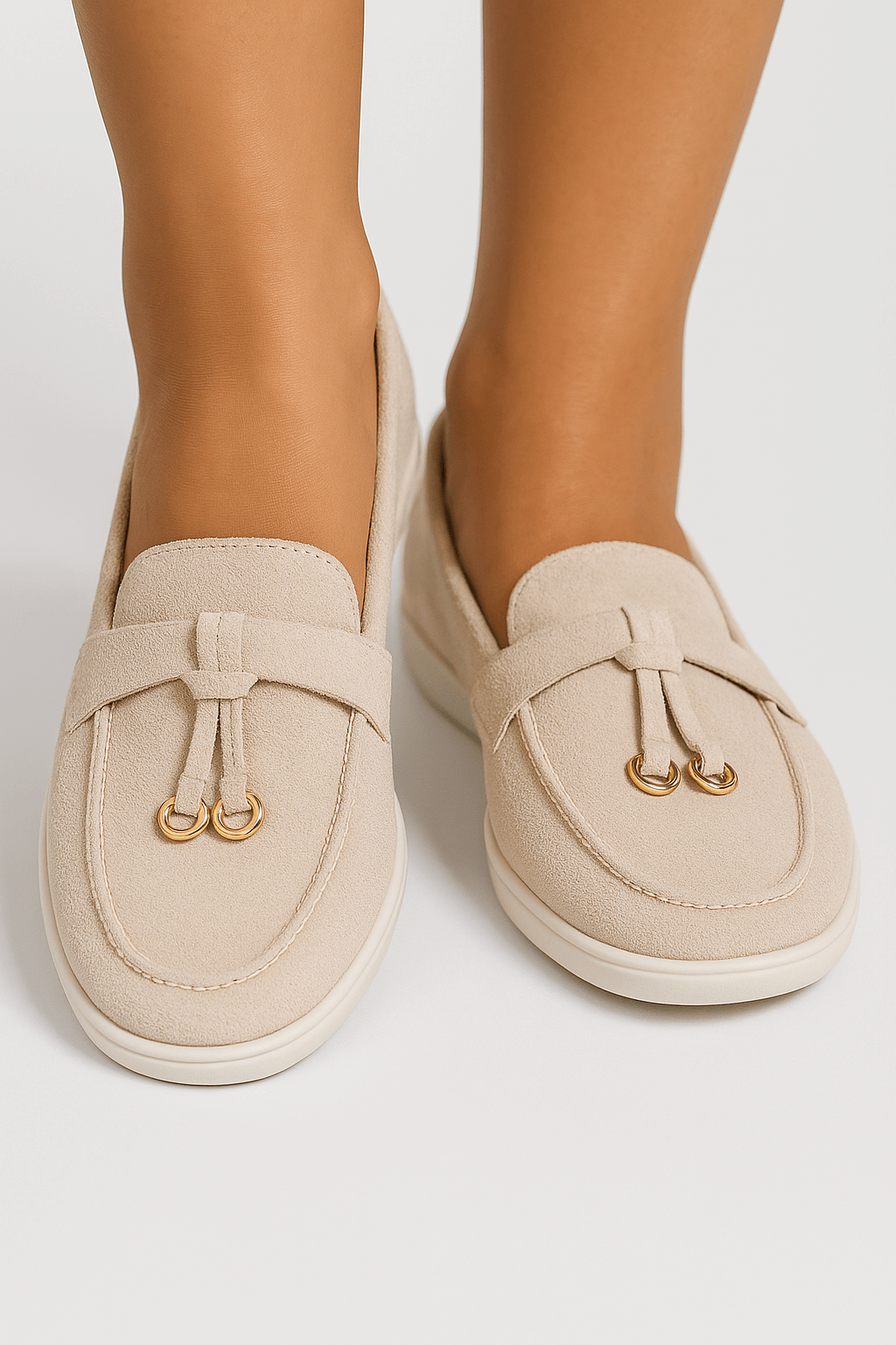 Women's Soft Leather Retro Slip-On Shoes – Chunky Sole Comfort