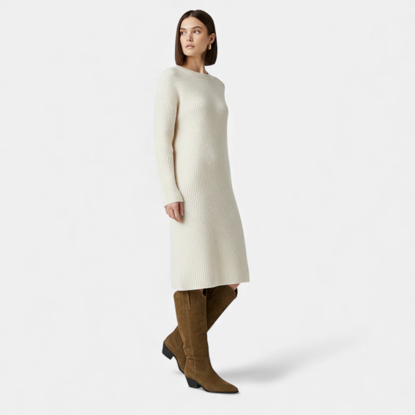 Plain Dept | Women’s High Knee Cow Suede Autumn Winter Boots