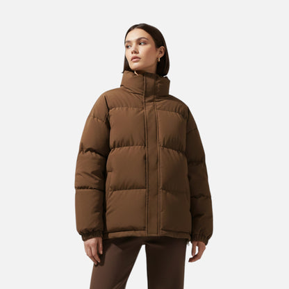 Plain Dept | Unisex Puffer Cotton Jacket with Stand Collar