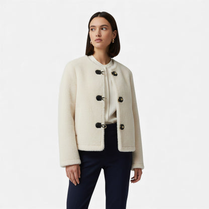 Plain Dept | Women’s Faux Fur Toggle Button Jacket