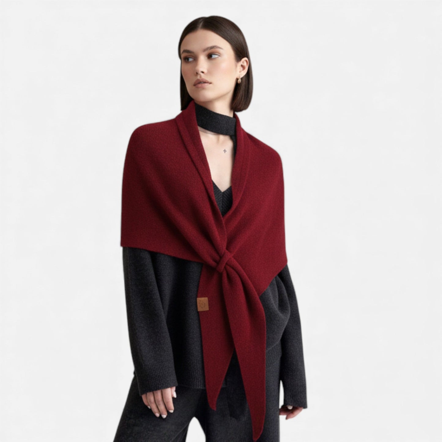 Plain Dept | Women’s Oversized Wool-Blend Triangle Shawl Scarf