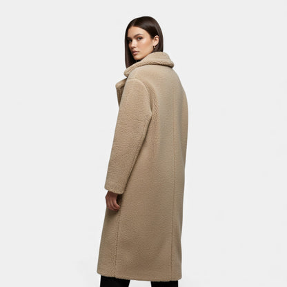 Plain Dept | Women’s Long Double-Breasted Teddy Coat