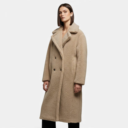 Plain Dept | Women’s Long Double-Breasted Teddy Coat