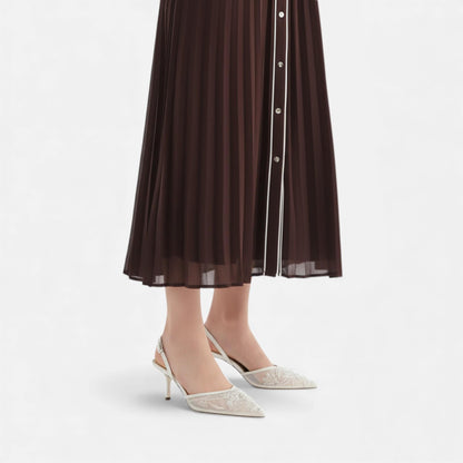Plain Dept | Women’s Embroidered Mesh Designer Heels