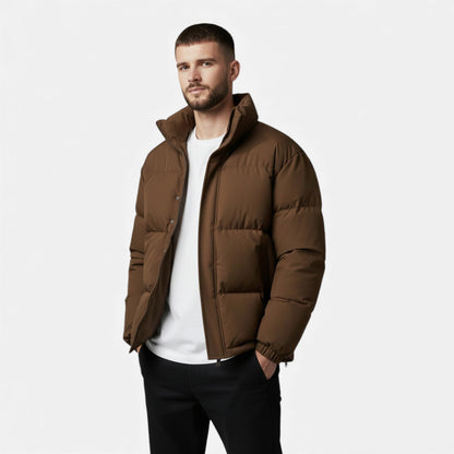 Plain Dept | Unisex Puffer Cotton Jacket with Stand Collar