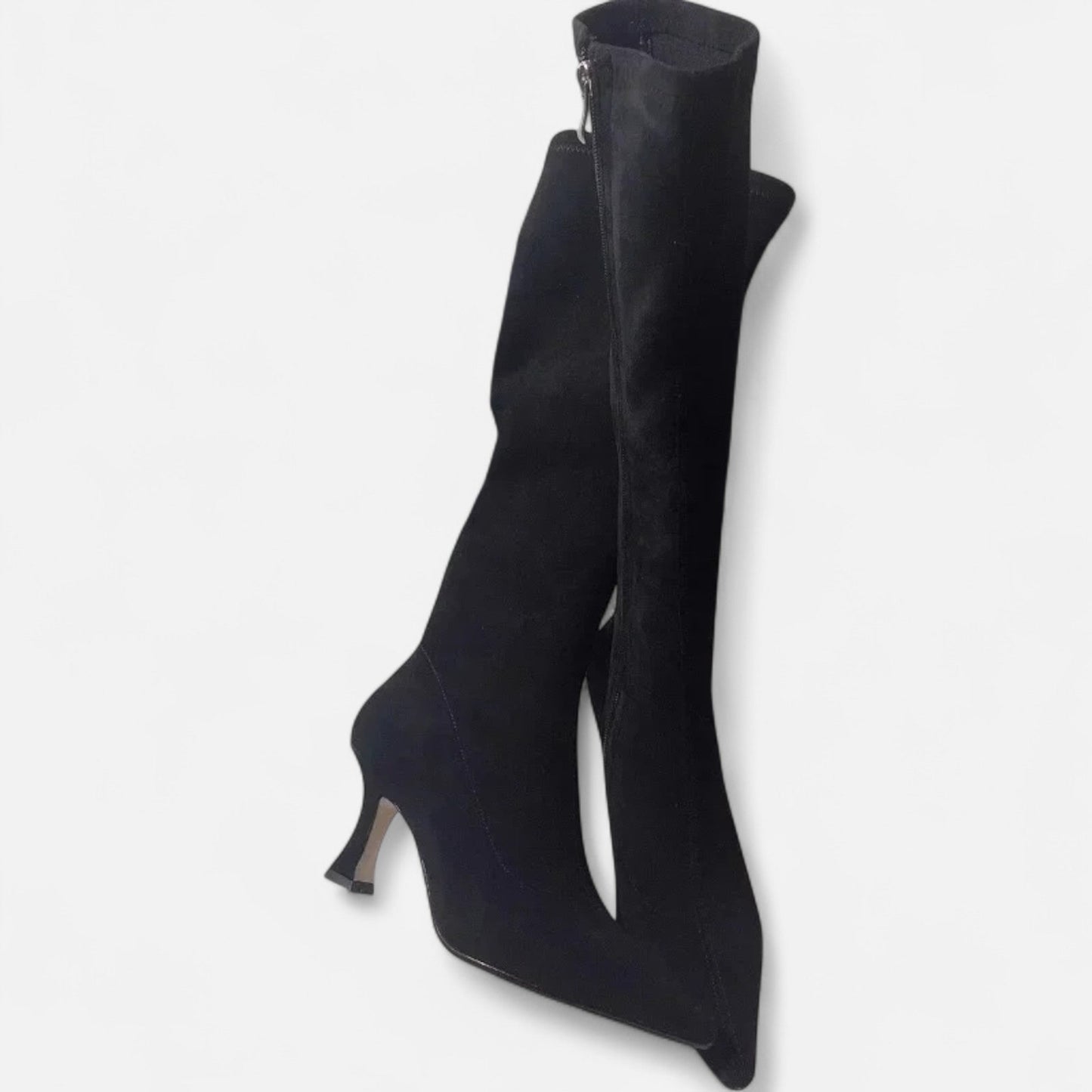 Plain Dept | Women’s Suede Thigh-High Heeled Boots