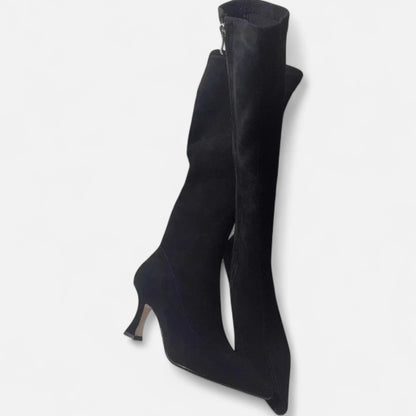 Plain Dept | Women’s Suede Thigh-High Heeled Boots