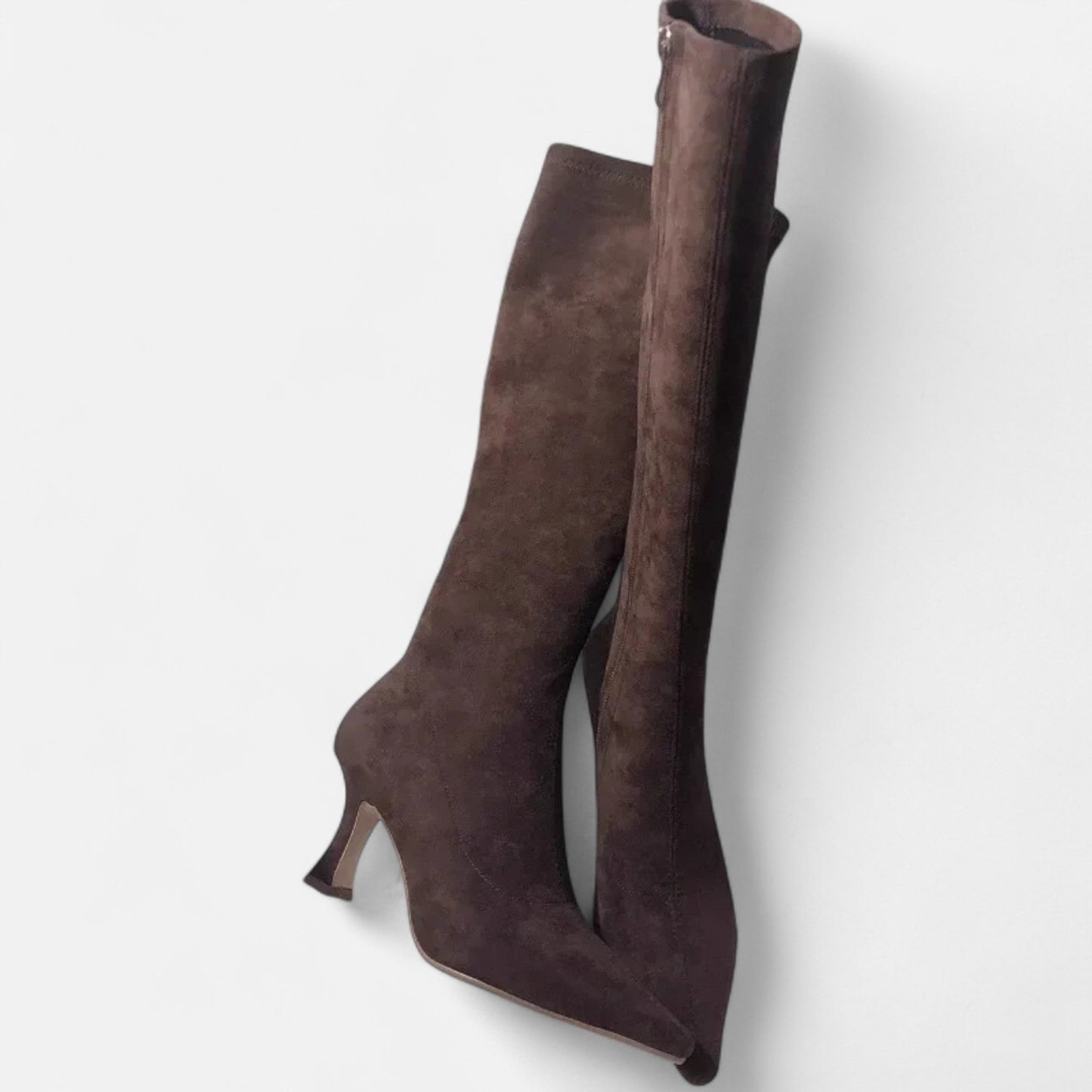 Plain Dept | Women’s Suede Thigh-High Heeled Boots