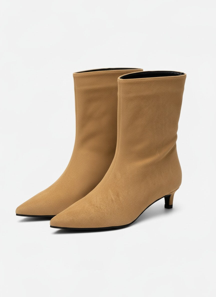 Women’s Pointed-Toe Ankle Boots – Vintage Elegance