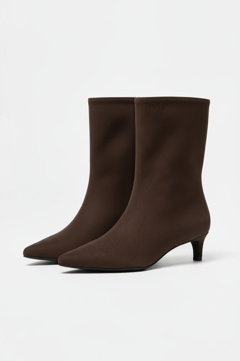 Women’s Pointed-Toe Ankle Boots – Vintage Elegance