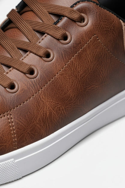 Men’s Casual Shoes – Lace-Up Solid Colour
