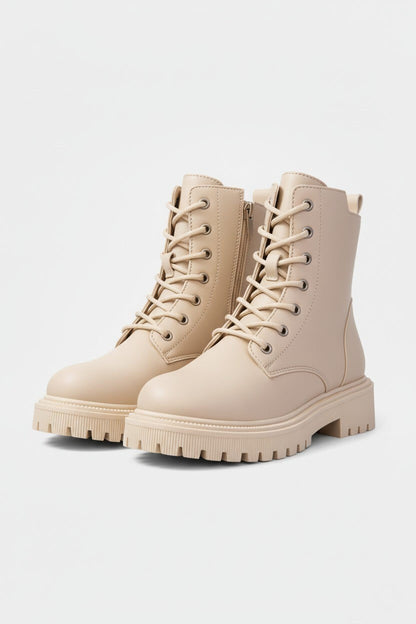 Caurelle | Women’s Ankle Boots – Fleece-Lined Lace-Up Winter Warmth