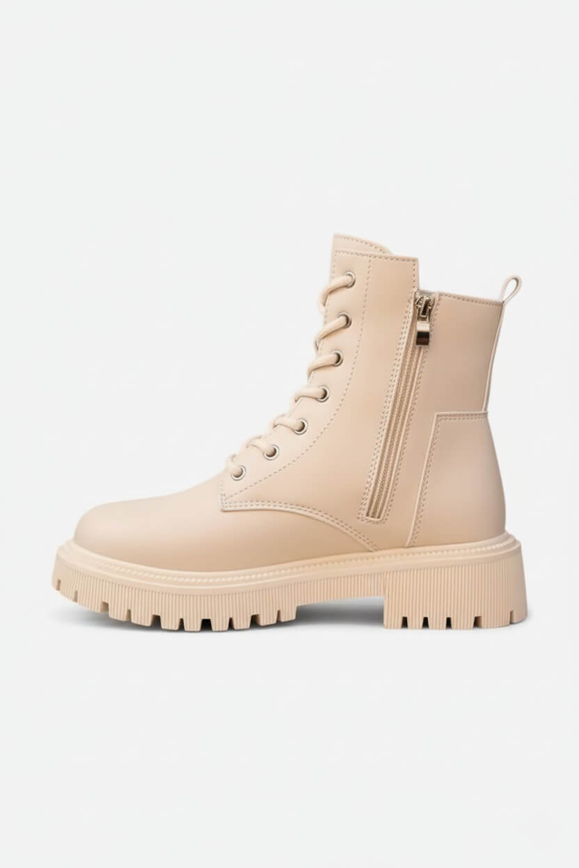 Caurelle | Women’s Ankle Boots – Fleece-Lined Lace-Up Winter Warmth