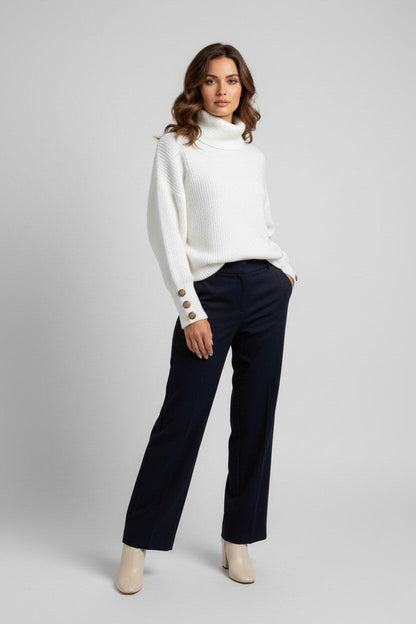 Caurelle | Women’s High Collar Turtleneck – Autumn Winter Knit Jumper