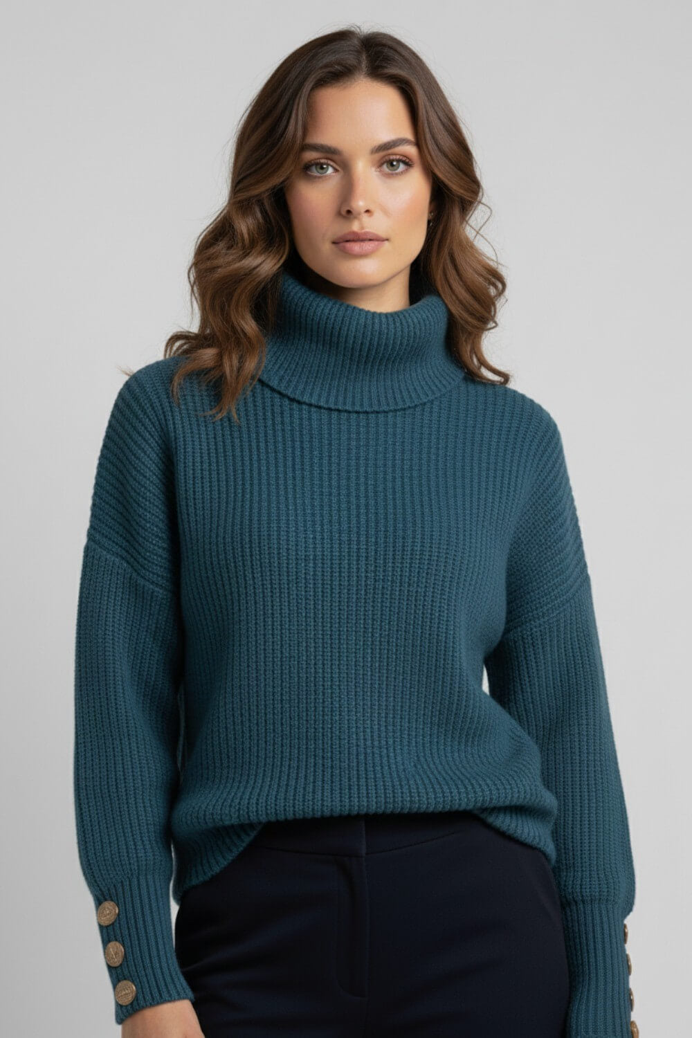 Caurelle | Women’s High Collar Turtleneck – Autumn Winter Knit Jumper