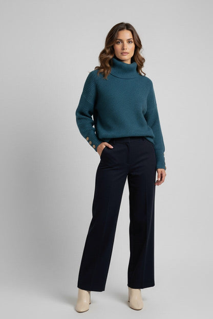 Caurelle | Women’s High Collar Turtleneck – Autumn Winter Knit Jumper