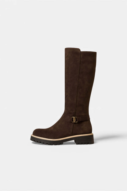 Caurelle | Women’s Knee High Boots with Refined Buckle Detail