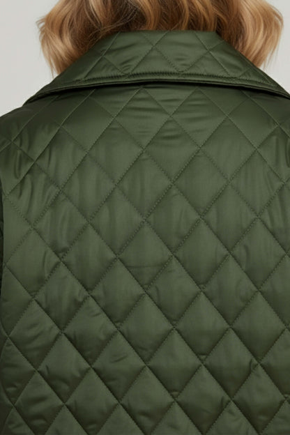 Caurelle | Women’s Long Quilted Coat – Refined Warmth and Everyday Elegance