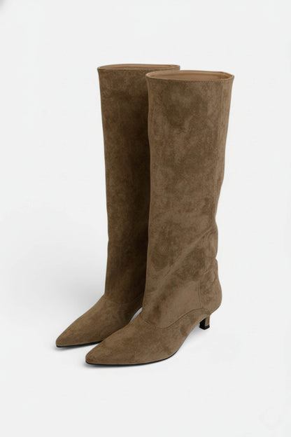 Caurelle | Women’s Pointed-Toe Knee-High Boots – Autumn Winter Elegance