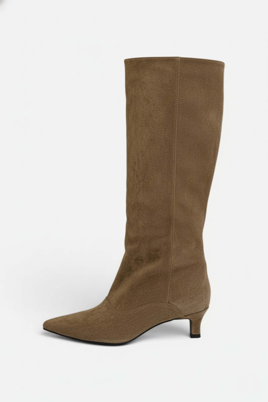 Caurelle | Women’s Pointed-Toe Knee-High Boots – Autumn Winter Elegance
