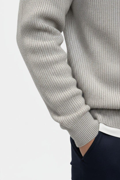 Caurelle | Men’s Knitted Jumper – Polo Collar High Stretch Autumn Winter