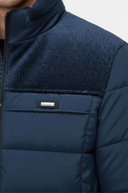 Men’s Thick Puffer Jacket with Stand Collar