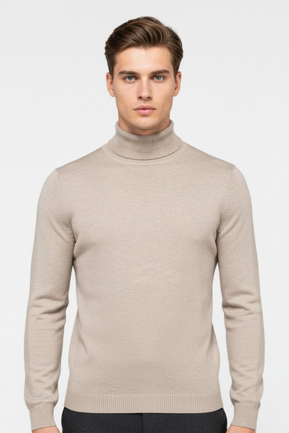 Caurelle | Men’s Autumn & Winter Solid Turtleneck Pullover Jumper