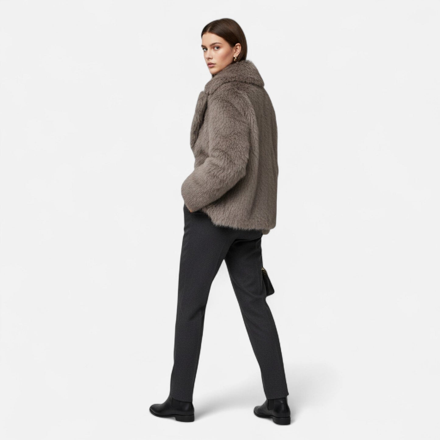 Plain Dept | Women’s Faux Fur Coat – Winter Street Elegance
